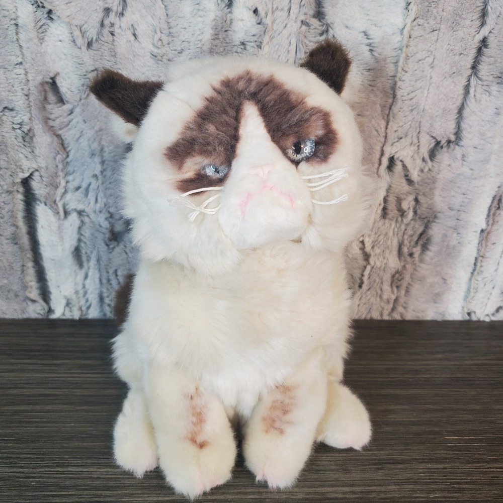 Grumpy Cat GUND Plush Stuffed Animal Brown Tan 4040133 Sitting Mixed Breed Kitty